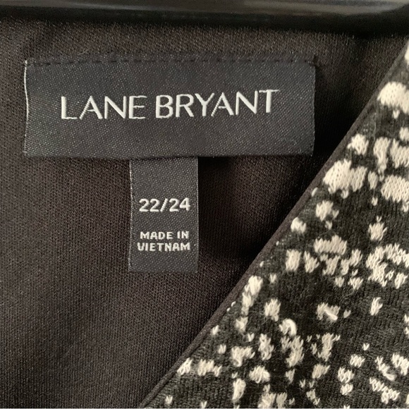 Lane Bryant Black White 3/4 Sleeve Dress - Picture 8 of 11